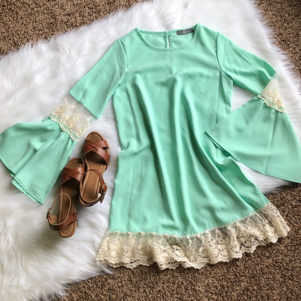 Mint Green Dress w/ Lace